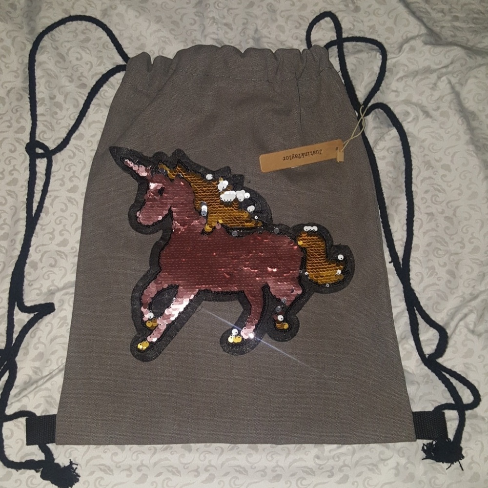 Unicorn drawstring backpack